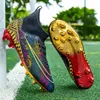 Dress Shoes Mens TPU Soccer NonSlip FGTF Football Boots Gold Plated Sole Professional Adult Training Outdoor Sports 231024