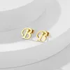 Stud Earrings 30pairs/lot Stainless Steel Gold Color A-Z Initial Letter Small Earring For Women Party Jewelry Gift