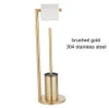 Toilet Brushes Holders Floor Toilet Brush Holder with Toilet Paper Holder 304 Stainless Steel Standing Paper Towel Holder Toilet Brush Brosse Toilette 231025