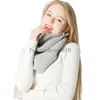 Women Cashmere Ring Collar False Collar Thick Warm Wool Knitted Elastic Neck Wrap Autumn Winter Outdoor Neck Scarf Neckerchief