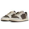 travi scotts 1 chaussures de basket-ball Jumpman 1s hommes femmes Golf Olive Noir Phantom Reverse Mocha Wolf Gris UNC Voodoo femmes hommes formateurs baskets d'extérieur olive traviss 1