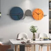 Wall Clocks Gift Pieces Clock Decoration Handwooden Colorful Home Living Room Art Round Modern Design Wanduhr Decor