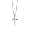 DY Necklace Designer Classic Jewelry Fashion Charm smycken Dy Cross Halsband med populärt inlagd Imitation Diamond Pendant Christmas Gift Jewelry Accessories