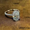 Vintage ovaal geslepen 4ct Lab Diamond Promise Ring Engagement Wedding Band ringen voor vrouwen sieraden