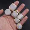 Luxury Lab Grown Moissanite Diamond Iced Out Gold Big Heart Ring 925 Silver Hip Hop 18k Gold Plated Man Rings for Gifts on Order