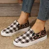 Kleid Schuhe Flache Frauen Vulkanisierte Schuhe 2023 Herbst Trend Leopard Print Nähte Größe 35-43 Casual Leinwand Bequeme Weiche Sohle Skate Schuh T231025