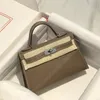 7A Top Quality Designer Women Purse Second generation mini bag handbag Epsom Leather Handbags Totes Mini Messenger Bag Semi handmade Semi hand sewn 19cm