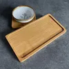 Bord mattor 1 st runda/fyrkantiga träunderlägg koreansk kopp mattvärmebeständig högkvalitativ te kaffedryck