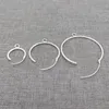 Orecchini a cerchio 4prs di orecchini in argento sterling 925 a cerchi con anello aperto Componente orecchio senza fine