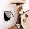 猫のキャリア犬用のペットドアコントロール可能な4ロックモードスライドドアウォール家具ガラスセルフクローズ