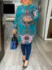 Blouses femme Chemises grande taille 5XL VONDA chemisiers bohème femmes chemise longue à manches longues imprimé Vintage hauts tunique mode décontracté Blusas Femininas T231025
