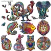 Quebra-cabeças Jigsaw Puzzle De Madeira Forma Irregular De Madeira Animal Puzzle Popular Animal Board Group Brinquedos Crianças Adulto Puzzle Jogo ToysL231025