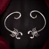 Punk Dark Scorpion Silhouette Earrings Halloween Gothic Jewelry Sweet Cool Poisonous Scorpion Ear Bone Clip Earrings Hip Hop Rock Party Jewelry