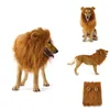 Dog Apparel Funny Pet Lion Mane Wig Cap Hat For Cat Halloween Christmas Party Decoration Large Dogs Clothes Cosplay Accessories