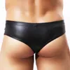 Onderbroek Mannen Ondergoed Gay Boxershorts Kunstleer Trunks Penis Pouch Sexy Sissy Homme Clubwear Mode Slipje