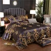 Ensembles de literie Ensemble de housse de couette King de luxe noir or Queen Size Style européen haute qualité taie d'oreiller ensembles de couette 231025