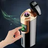Accendini Nuovo accendino al plasma ricaricabile USB Accendino laser a induzione a doppio arco per sigaretta in metallo antivento, regalo per uomo