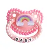 Soothers Teethers Handgjorda svart vuxna nappdummor Dummy Silikon Nippel Cat Pacifier Vuxenstorlek Söt vacker Gem Pacifier 231025