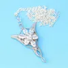 925 Sterling Sliver Wedding Jewelry Lord Princess Arwen Evenstar Pendant Halsband för kvinnor Arwen Crystal Q0531227M