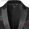 Men's Suits Blazers ( Blazer + Pant ) Fashion Men Sequin Suit 2 Piece Gold / Silver 2023 Men's Luxurious Stage Party Plaid Loose Dress Set Q231025