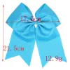 Girls Solid Ribbon Grosgrain Hair Bows Elastic Hair Ties Bobbles 치어 리더 액세서리 20pcs HC004 ZZ