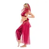 Stage Wear Style Women Belly Dance Costume Set Sexy Outfit Performance Clothes With Scarf