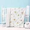 Blankets "80x100cm Bamboo Cotton Baby Muslin Swaddle Blanket Cute Soft Print Towel Wrap "