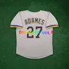 Robin Yount Hank Aaron Brewer Throwback Baseball Jersey Ryan Braun Prince Willy Adames Fingers Paul Molitor Cecil Cooper Christian Yelich Hideo Nomo Size S-4XL