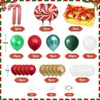 Juldekorationer Julballong Arch Green Gold Red Box Candy Balloon Flower Foil Balloon Year Christmas Party Decoration 231025