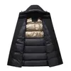 ダウンコートの男性パフジャケット冬パーカーフード付きウィンドブレイカー濃い暖かいアウターウェアオーバーコートプラスサイズs m l xl xxl xxxlブラックホワイト