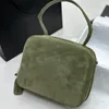 Geborduurde alfabet vrouwen mini -tas tas schattige suede gewatteerde luxe handtas tri kleur klassieke handheld designer portemonnee multi -zakkaart houder koffer 20 cm 20 cm