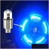 Novelty Car Lighting Wheel Tire Tyre Air Vae Stem Led Light Cap Er Cars Accessories Hub Lamp Decorative Lamps Waterproof Drop Delive