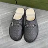 Designer Fur Slides Homens Mulheres HORSEBIT Chinelos Lã Inverno Pele Fofa Peluda Quente Mulas Confortáveis Sola de Couro Menina Flip Flop Chinelo Tamanho 36-48