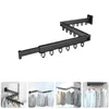 Bath Accessory Set Folding Drying Rack Laundry Wall Clothes Retractable Collapsible Quilt Zinc Alloy Clothing Small