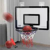 Balls Indoor Children Safety Funny Game Kids Mini Home Exercise Basketball Hoop Set Wall Frame Stand Lifting Basket Hanging Backboard 231024