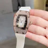 مصمم رائع النساء يشاهد السيدات rm07 الياقوت مرآة wrisrtwatches مع مربع 6EXD جودة عالية الحركة uhren حزام مطاط