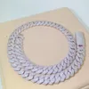 15mm Hip Hop Bracelet Necklace 4 Row Vvs Moissanite Custom Sparkling 925 Silver Ice Out Cuban Chain