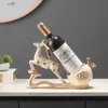 Decorative Objects Figurines European Style Red Wine Holder Living Room Wine Cabinet Decorations Resin Glass Bottle Storage Rack Bar Tools 231025