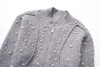 レディースジャケットTraf人工真珠クロップドジャケットの女性ニットコート女性長袖秋の爆撃機短いコート231025