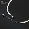 Anklets Modian Foot Jewelry Anklet Simple Snake Exquisite Armband For Women Real 925 Sterling Silver Anklets For Women Party Gifts 231025