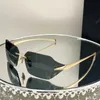 Sunglasses for women Goggles Rimless One-body Mirror Electroplated mirror Leg Glasses SPR A55 Sacoche Trapstar men designer sunglasses Luxury quality