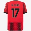 Män barn 23 24 Club 17 Okafor Soccer Jersey 23 Tomori 19 Hernandez Loftus-Cheek Reijnders Thiaw Chukwueze Calabria Pulisic Giroud Leao Football Shirt Kits Acmilan