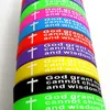 30st Color Mix Serenity Prayer God Grant Me Bible Cross Silicone Armband Fashion Wristbands Whole Men Women CH337K