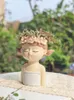 Vasi da fiori da 20 cm/7,8 pollici Fioriera da fata per piante grasse Piante aeree Resina Ragazza carina Vaso da fiori Figurine decorative Giardino Casa Decorazione da tavolo 231025