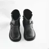 Boots Autumn Winter Genuine Leather Children's Riding Warm Short Plush Soft Cowhide Boys And Girl's Snow Knight