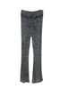 Calças femininas vintage cor sólida malha longa roupa interior de lã 2023 outono moda cintura elástica calças femininas 11xx6314