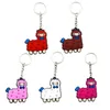 Keychains modetillbehör Ny PVC Llama Keychain Alpaca Keyring Pendant Key Chain Metal Ring Presentväska Handdekoration