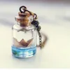 Chains Golden Paper Boat Bottle Necklace Jewelry Glass Pendant Ocean Origami Cute Gift For Her