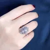 18k Moissanite Ring Luxe Simulatie Diamanten Ringen Bruiloft Verlovingsring Voor Dames