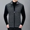 Gilets pour hommes Épais Slim Fit Résistant au froid Poches pour hommes Doublure en polaire Cardigan de couleur unie Vêtements d'extérieur Gilet en tricot pour l'extérieur